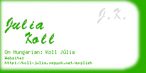 julia koll business card